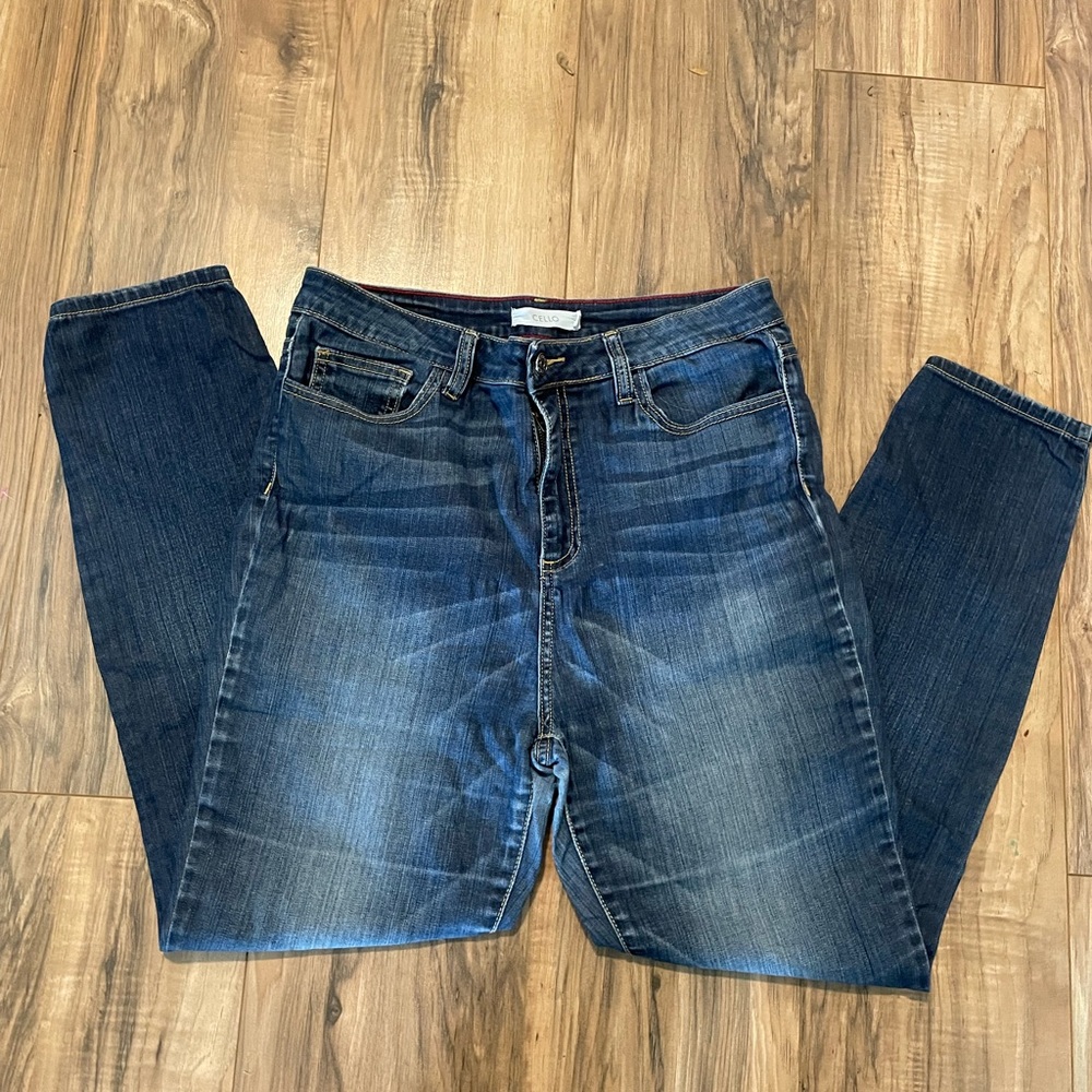 Cello Blue Straight Jeans with Natural Fading